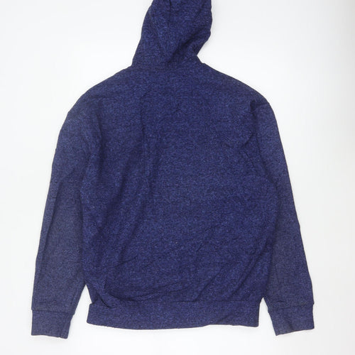 Lee Cooper Men’s Blue M Full Zip Hooded Fleece Hoodie London Logo