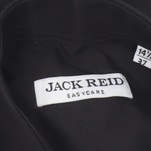 Jack Reid Men's Black 14.5 Easy Care Long Sleeve Button-Up Shirt