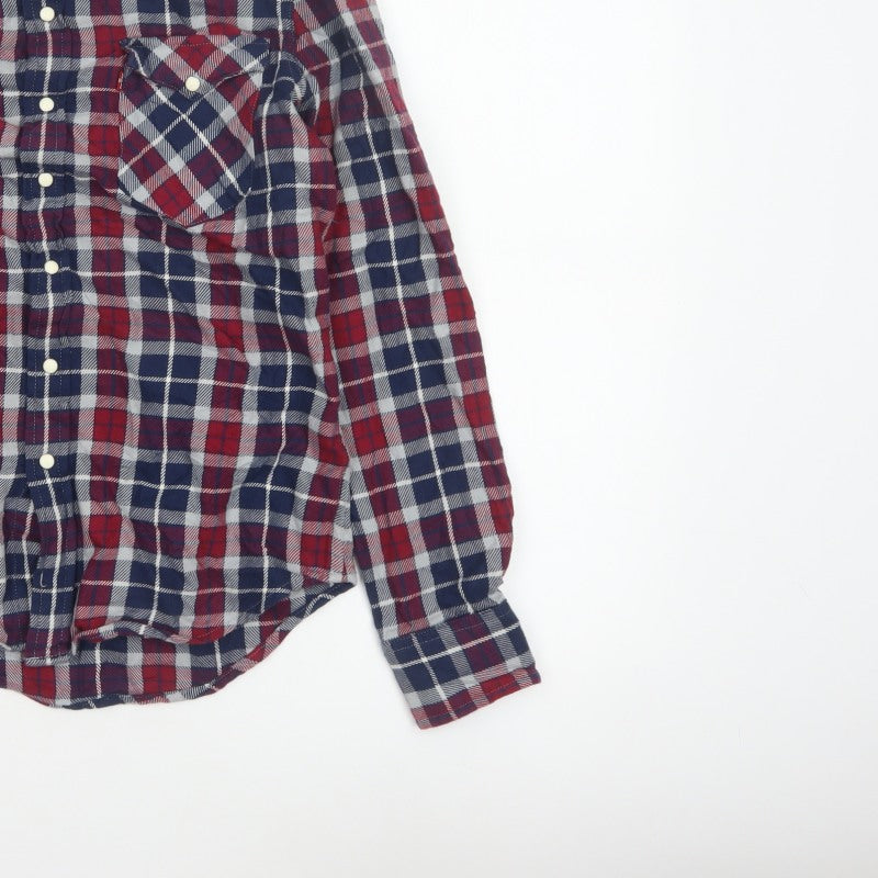 Additional view of Levi's Men's Multicoloured S Plaid Flannel Snap Button-Up Shirt