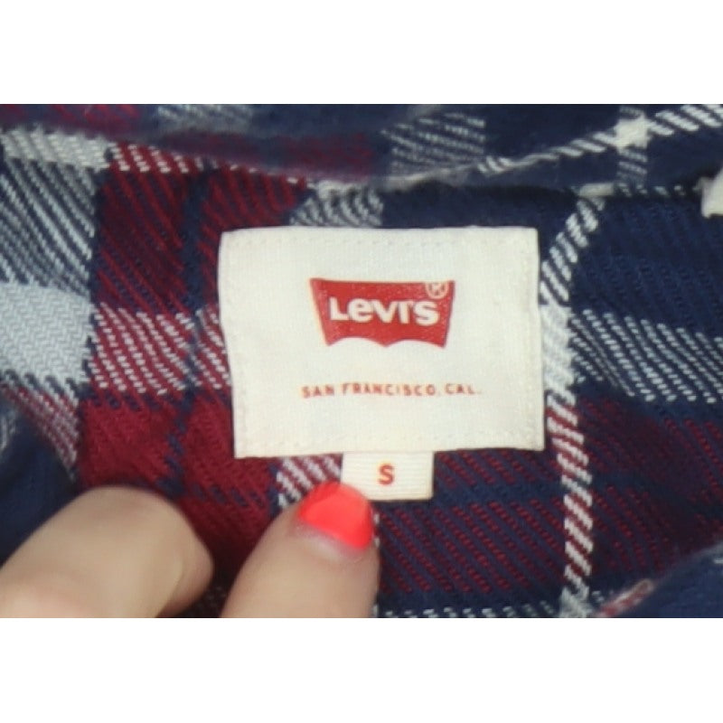 Additional view of Levi's Men's Multicoloured S Plaid Flannel Snap Button-Up Shirt