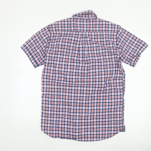 Harvey Parker Men’s Blue Check Short Sleeve Button-Up Shirt Size S