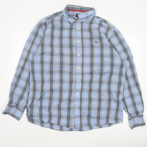 Crew Clothing Co. Men’s Blue Check 2XL Classic Fit Button-Down Shirt