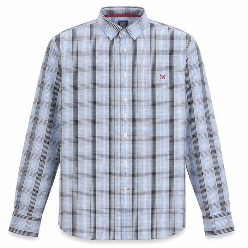 Crew Clothing Co. Men’s Blue Check 2XL Classic Fit Button-Down Shirt