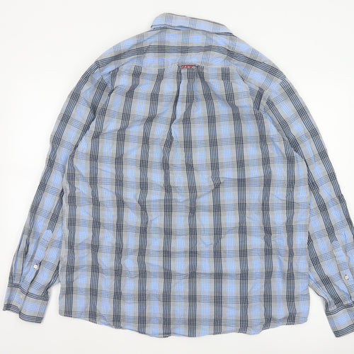 Crew Clothing Co. Men’s Blue Check 2XL Classic Fit Button-Down Shirt