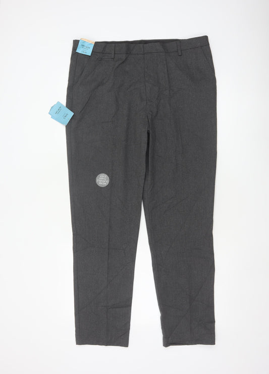 Marks & Spencer Boys Grey 18 Plus Slim Leg School Trousers NWT