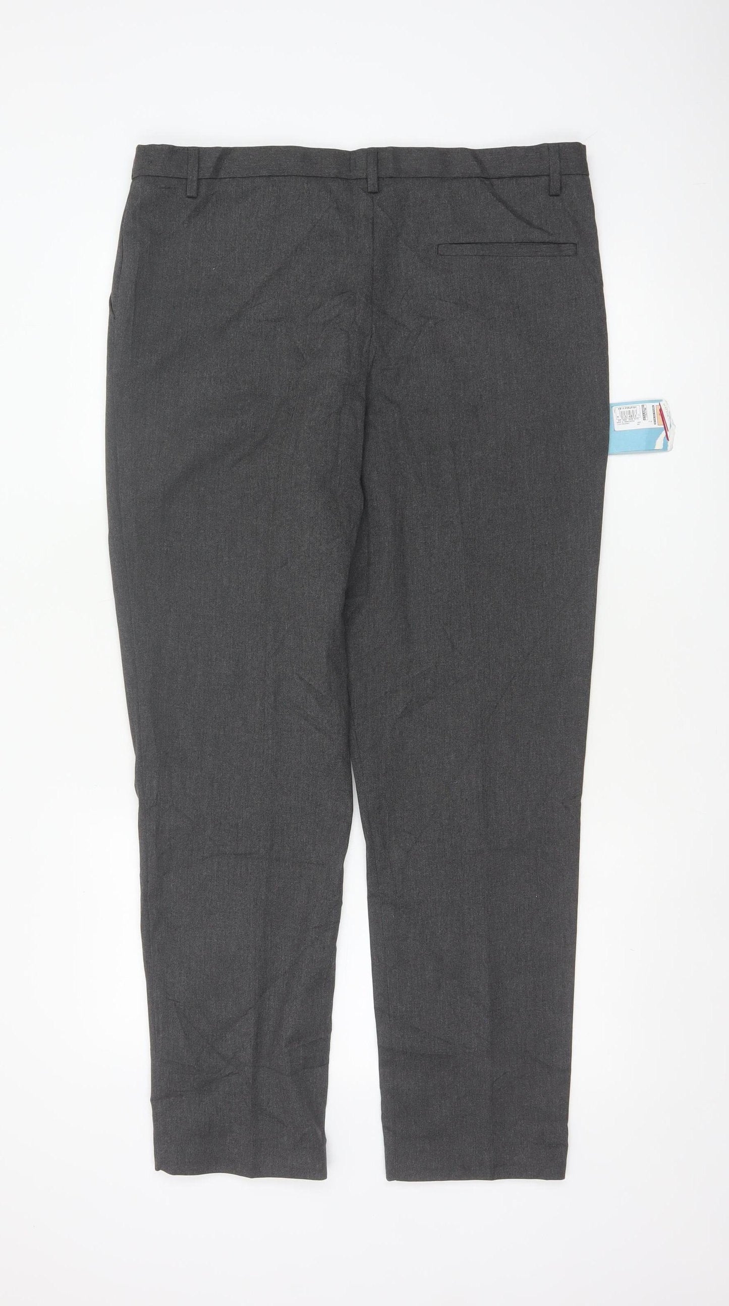 Marks & Spencer Boys Grey 18 Plus Slim Leg School Trousers NWT