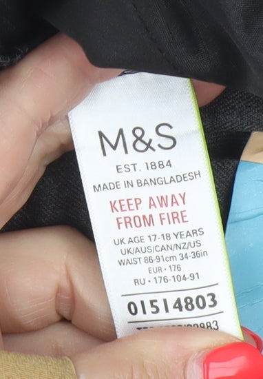 Marks & Spencer Boys Grey 18 Plus Slim Leg School Trousers NWT