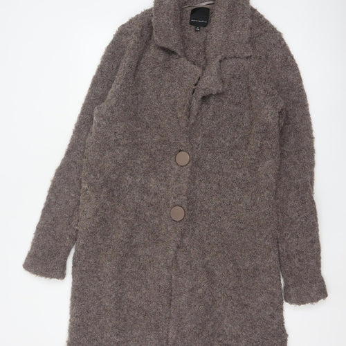 Mercer & Madison Women Grey UK 12 Alpaca Wool Long Collared Cardigan