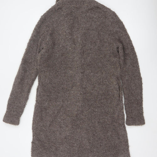 Mercer & Madison Women Grey UK 12 Alpaca Wool Long Collared Cardigan