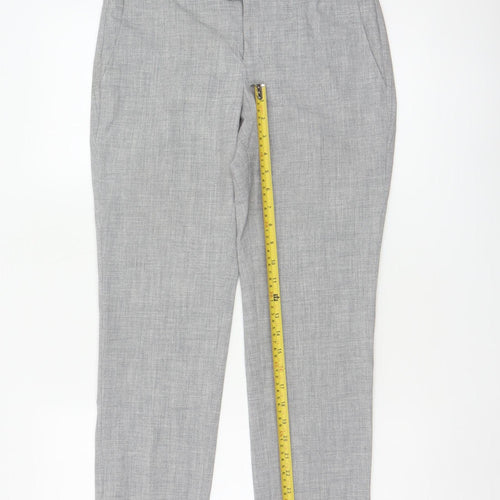 Banana Republic Women Grey UK 6 Petite Ryan Tailored Dress Trousers