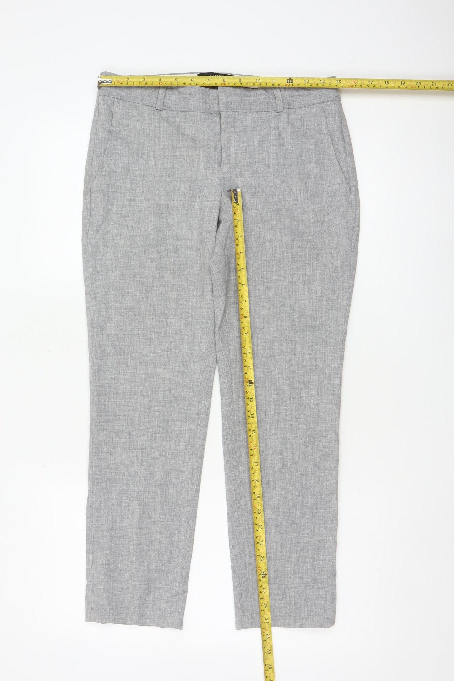Banana Republic Women Grey UK 6 Petite Ryan Tailored Dress Trousers