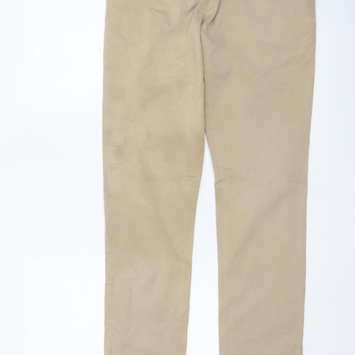 Zara Men Beige Slim Tapered Chino Trousers Size M W31