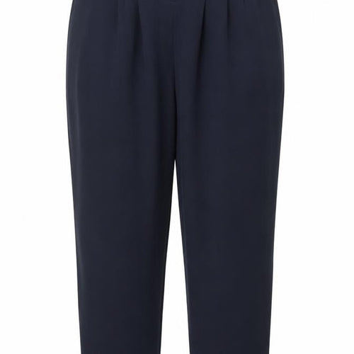 Ted Baker Women’s Navy Blue Size 8 Pleated Tapered Dress Trousers