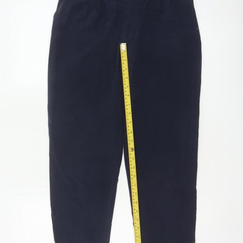 Ted Baker Women’s Navy Blue Size 8 Pleated Tapered Dress Trousers