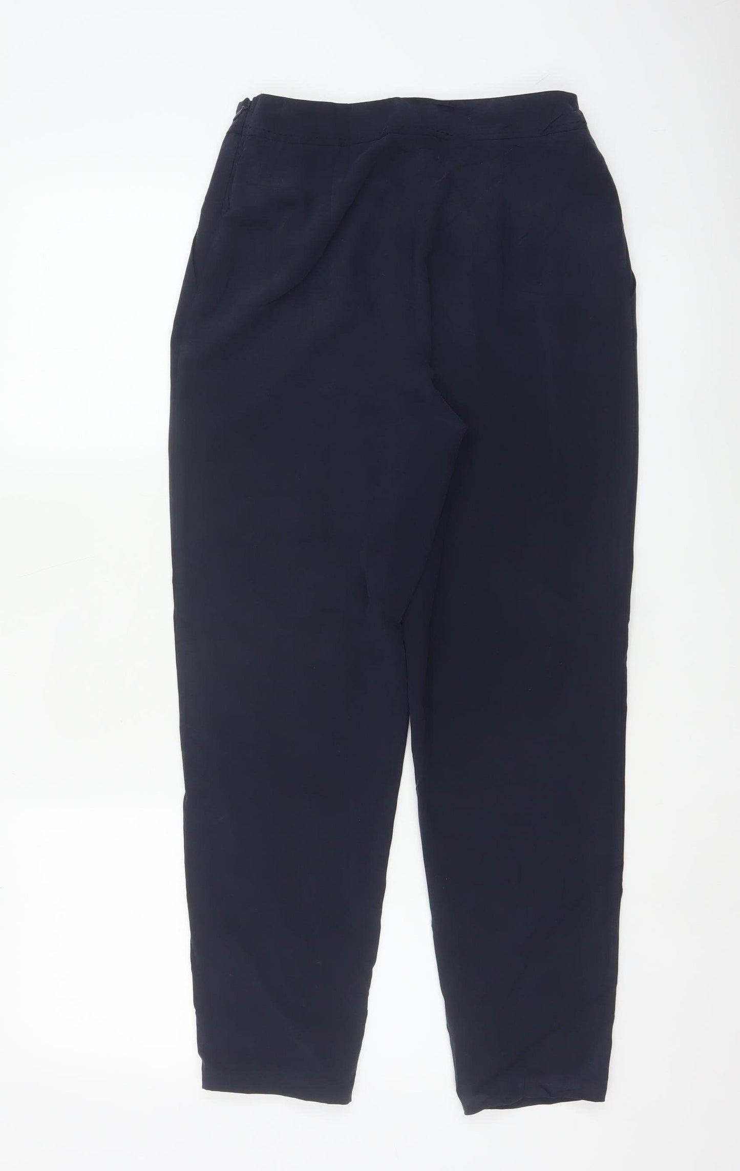 Ted Baker Women’s Navy Blue Size 8 Pleated Tapered Dress Trousers