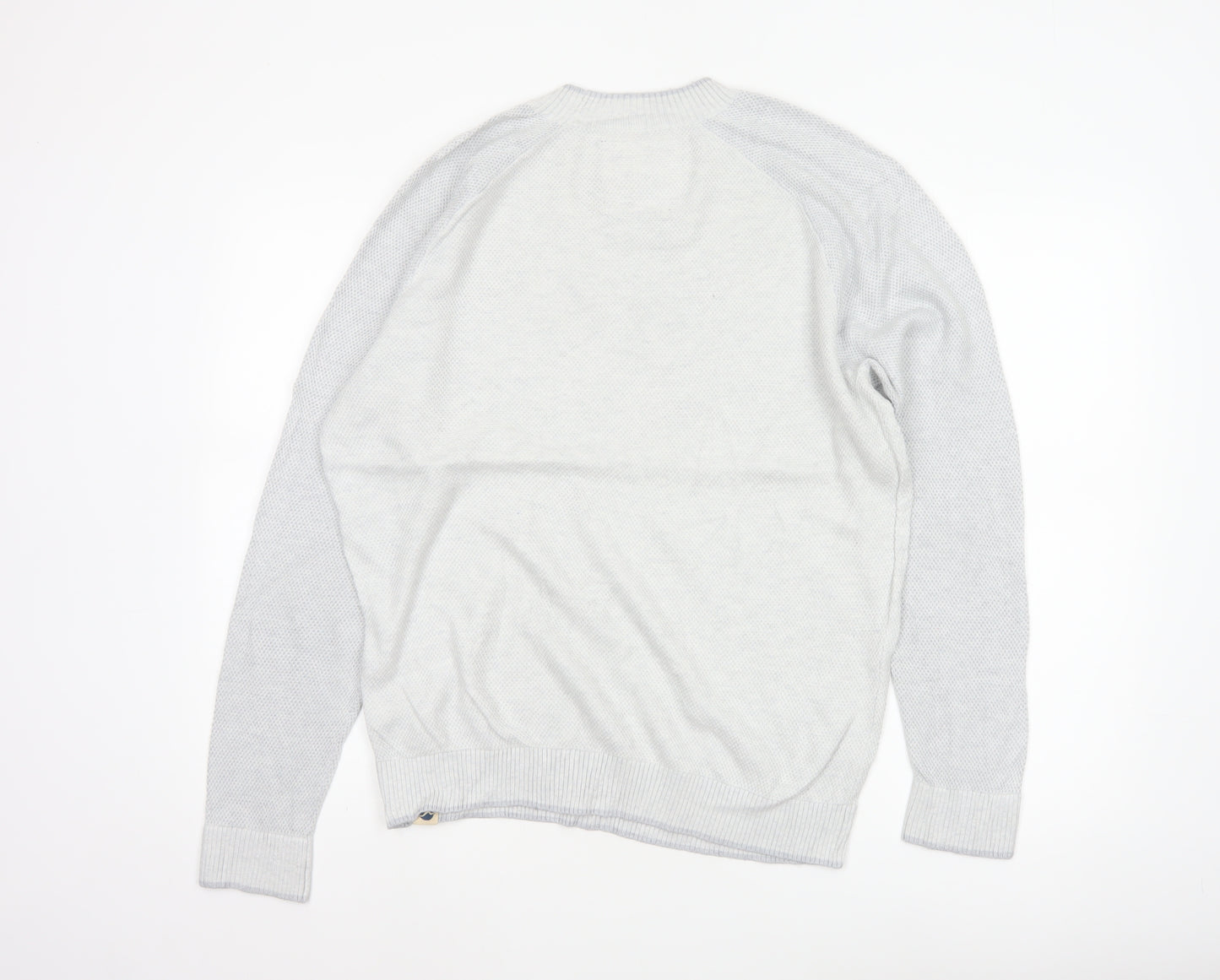 Hollister Men’s Grey L Crew Neck Cotton Blend Knit Pullover Jumper
