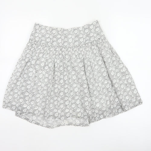 Gap Women’s White Floral A-Line Short Skirt UK 6 Lined