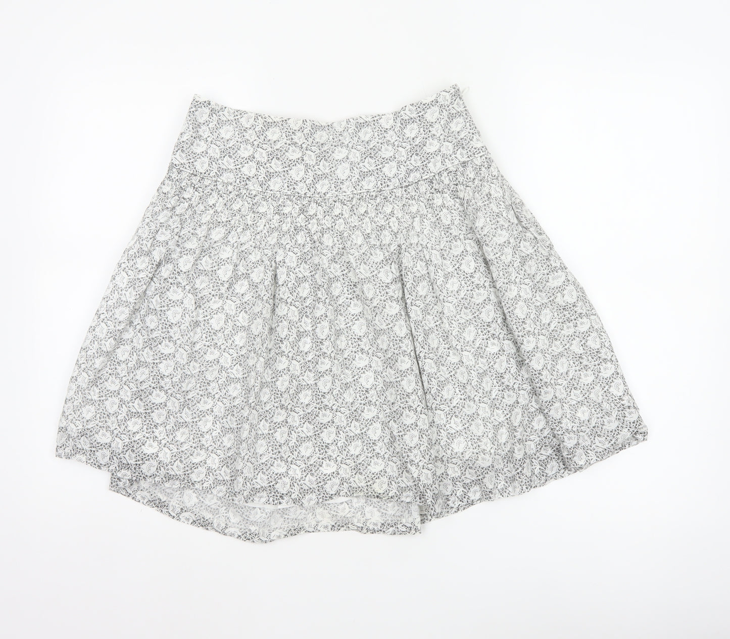 Gap Women’s White Floral A-Line Short Skirt UK 6 Lined
