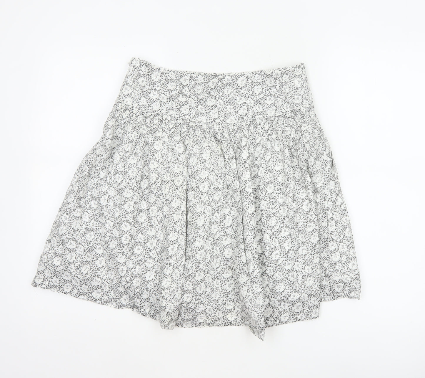 Gap Women’s White Floral A-Line Short Skirt UK 6 Lined