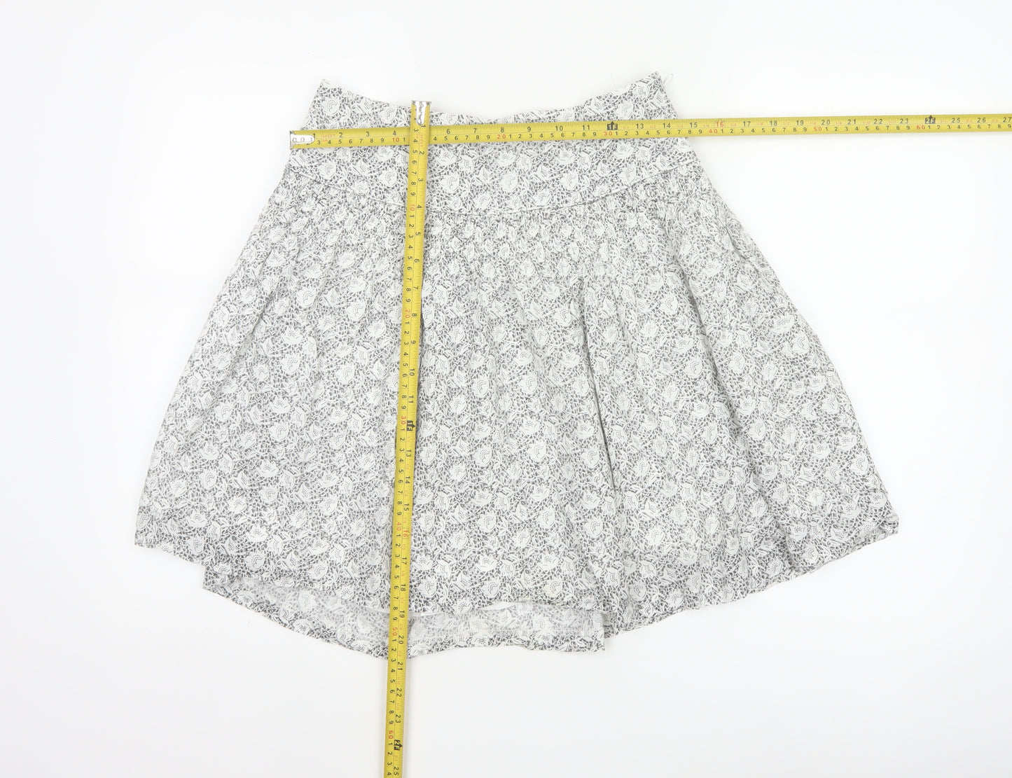 Gap Women’s White Floral A-Line Short Skirt UK 6 Lined
