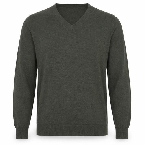 Austin Reed Men’s Green V-Neck Wool Blend Pullover Jumper Size L