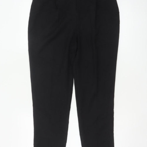 Next Women Black UK 12 Tall Slim Tapered Work Trousers