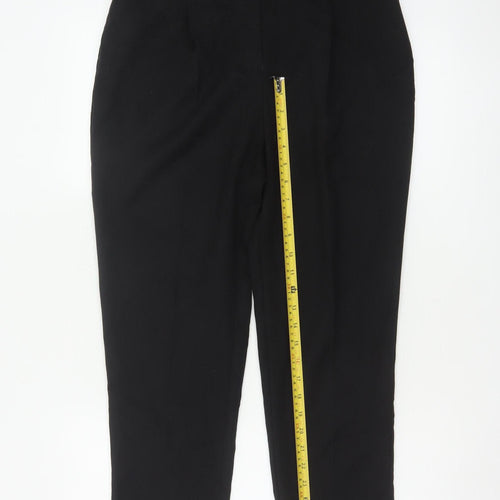 Next Women Black UK 12 Tall Slim Tapered Work Trousers