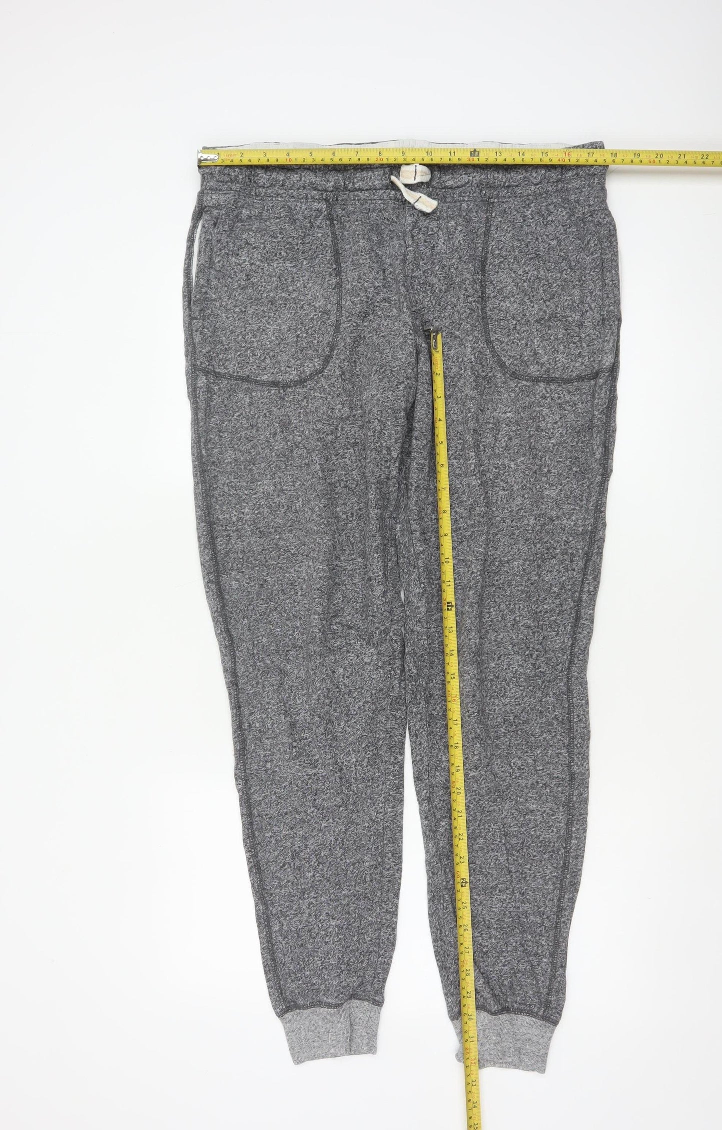 FatFace Men’s Grey Marl XL Cotton Blend Cuffed Jogger Trousers