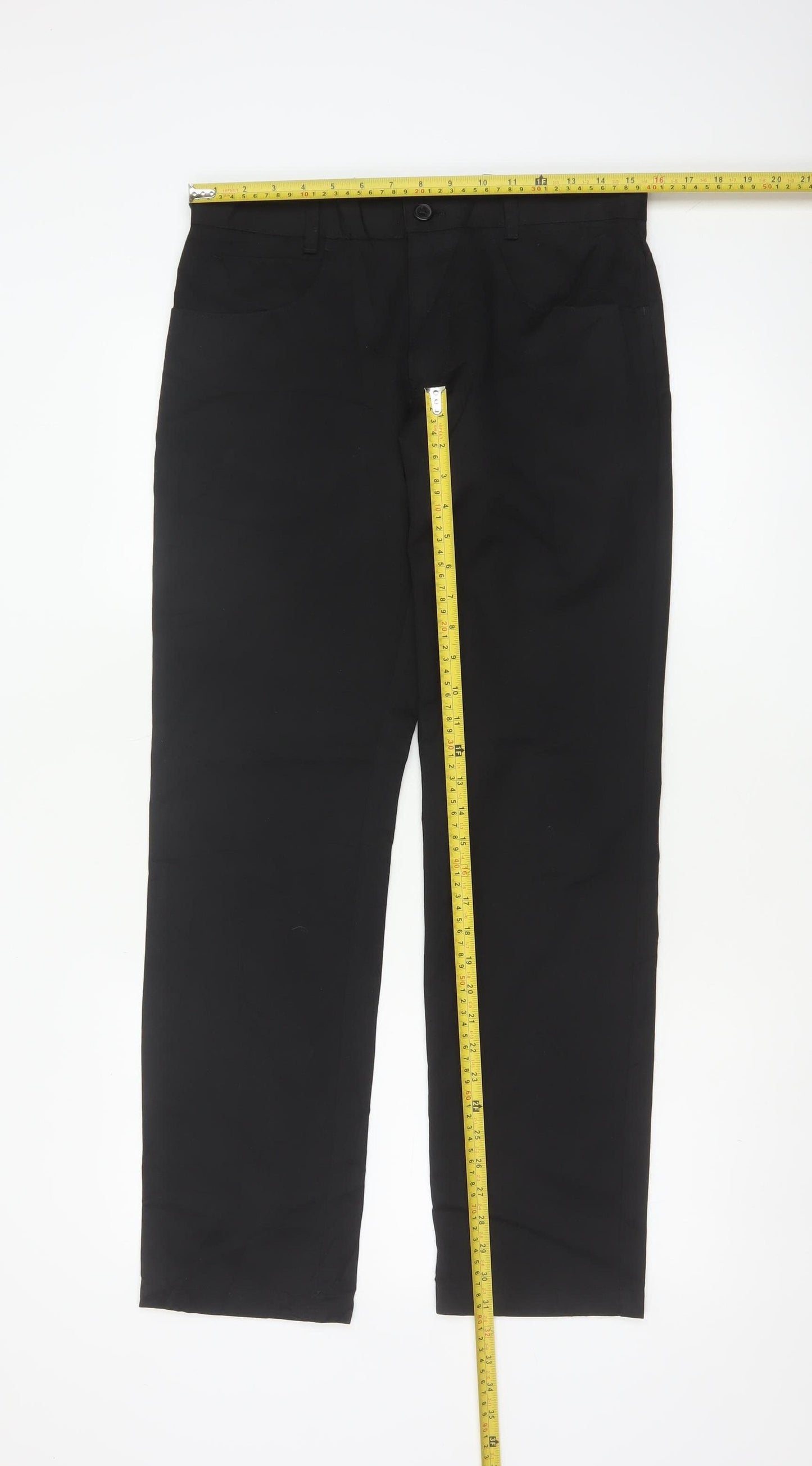 Next Men’s Black 30in Straight Fit Formal Trousers 30W 31L