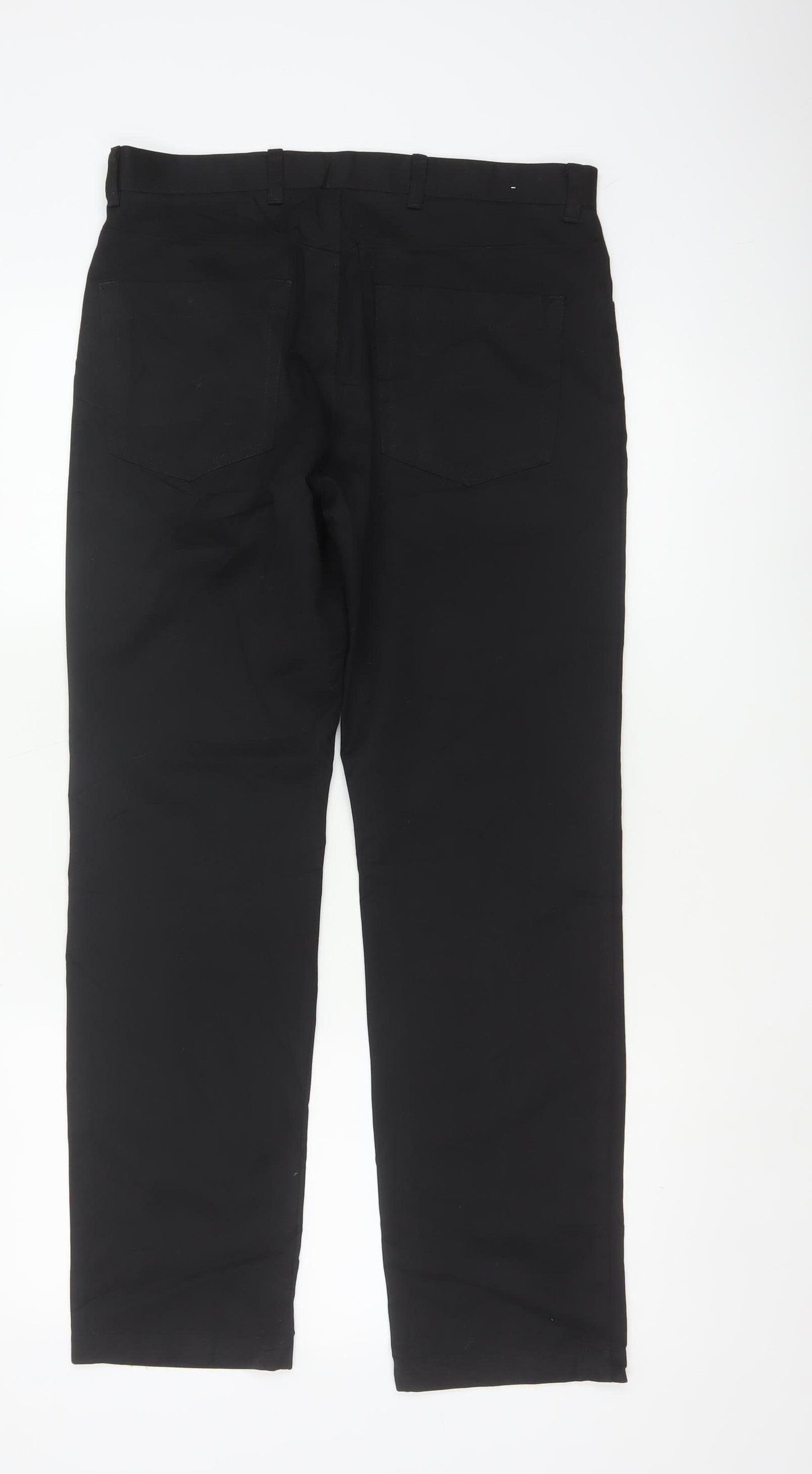Next Men’s Black 30in Straight Fit Formal Trousers 30W 31L