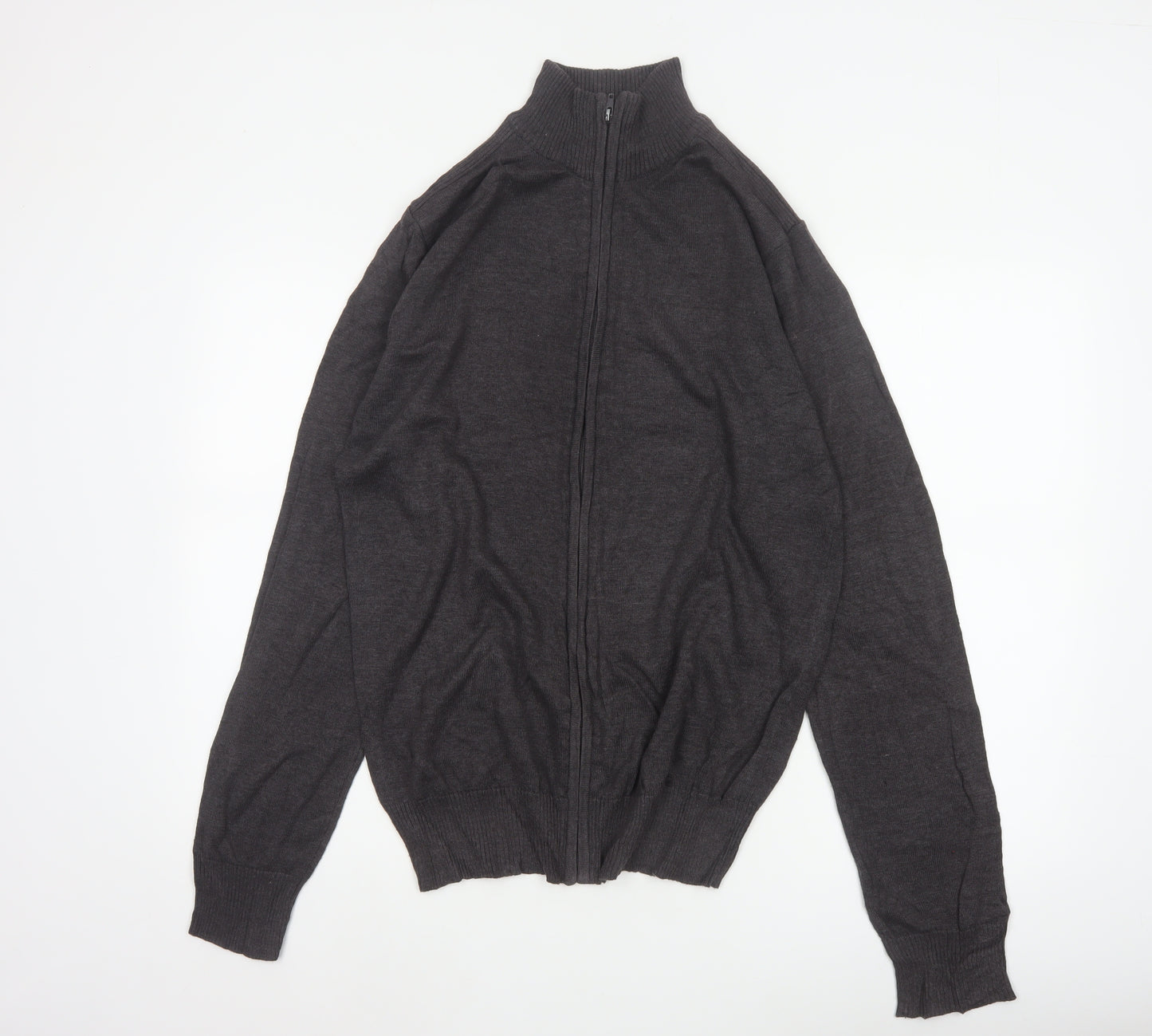 Cincinati Men's Black XL Full Zip Cotton Acrylic Knit Jumper