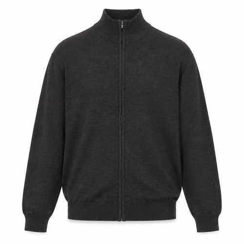 Cincinati Men's Black XL Full Zip Cotton Acrylic Knit Jumper