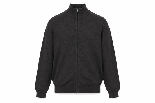 Cincinati Men's Black XL Full Zip Cotton Acrylic Knit Jumper