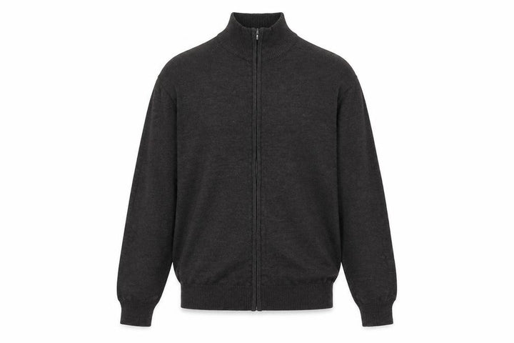 Cincinati Men's Black XL Full Zip Cotton Acrylic Knit Jumper