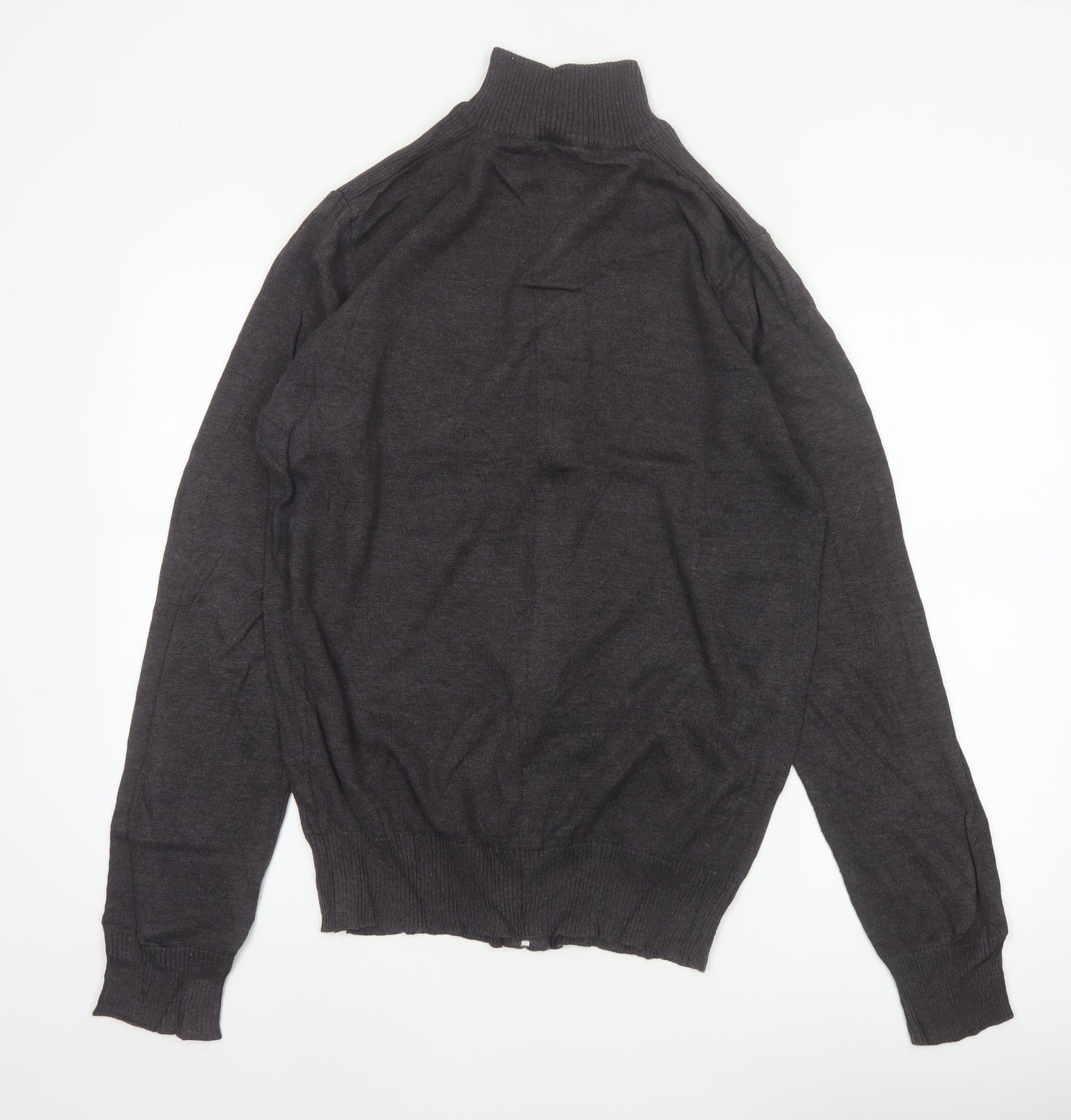 Cincinati Men's Black XL Full Zip Cotton Acrylic Knit Jumper