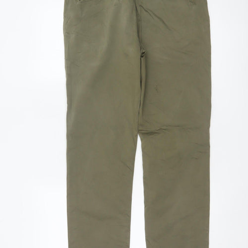 Hugo Boss Men’s Green 34/34 Cotton Stretch Chino Straight Trousers