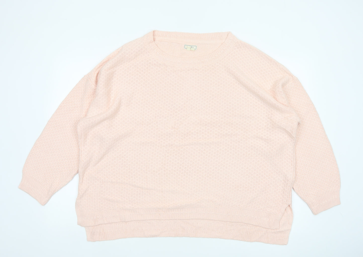 Fat Face Women Pink UK 24 Relaxed Crew Neck Knit Jumper