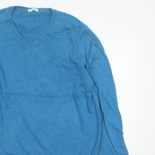 Gap Men’s Blue XL V-Neck Knit Pullover Jumper Long Sleeve Casual