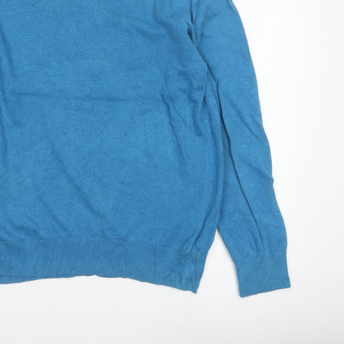 Gap Men’s Blue XL V-Neck Knit Pullover Jumper Long Sleeve Casual