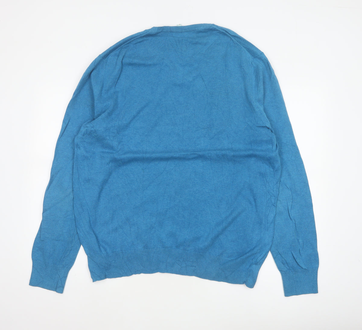 Gap Men’s Blue XL V-Neck Knit Pullover Jumper Long Sleeve Casual