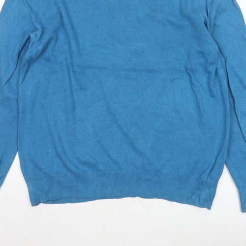 Gap Men’s Blue XL V-Neck Knit Pullover Jumper Long Sleeve Casual