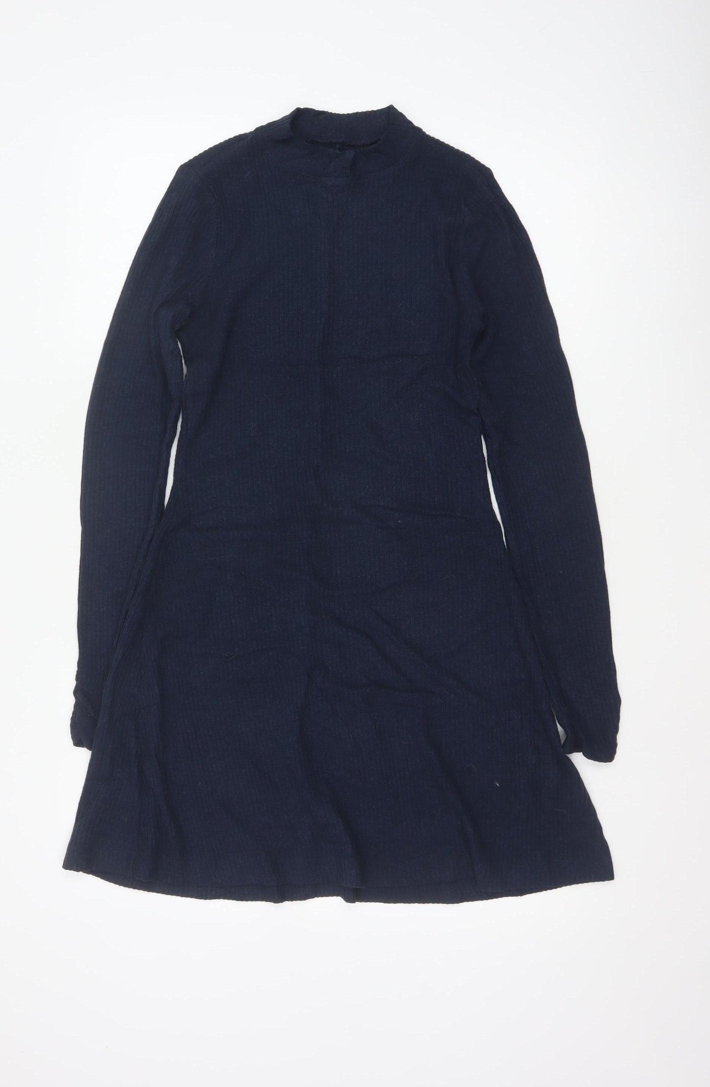 Hollister Women’s Navy S Fit & Flare Mock Neck Knit Jumper Dress