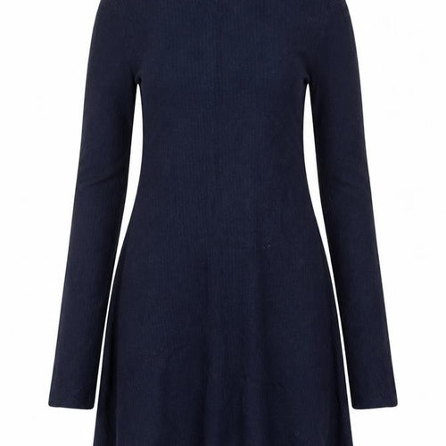 Hollister Women’s Navy S Fit & Flare Mock Neck Knit Jumper Dress