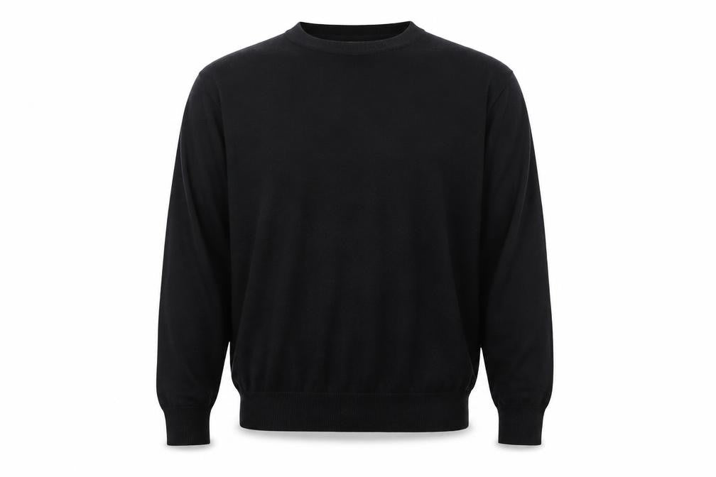 Marks and Spencer Men Black XL V-Neck Regular Fit Pullover Jumper