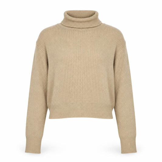 Pink Vanilla Women’s Beige Roll Neck Knit Jumper Size M