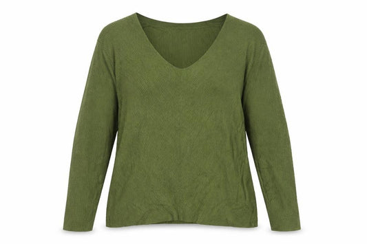 John Lewis Women Green Size 12 V-Neck Open Knit Cardigan