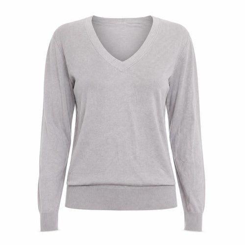GAP Women’s Grey Linen Cotton V-Neck Pullover Jumper Size S