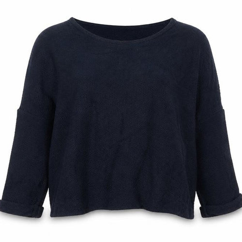 Next Women’s Navy Blue Size 14 Floral Crochet Yoke Knit Jumper