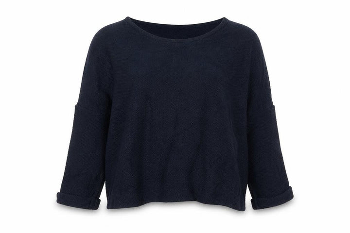 Next Women’s Navy Blue Size 14 Floral Crochet Yoke Knit Jumper