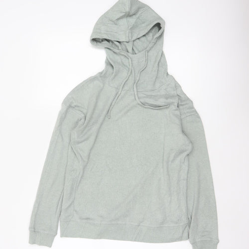 Fat Face Women’s Green UK 8 Hooded Rib Knit Pullover Jumper